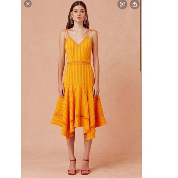 Keepsake ARROWS MIDI DRESS ORANGE - Picture 4 of 4